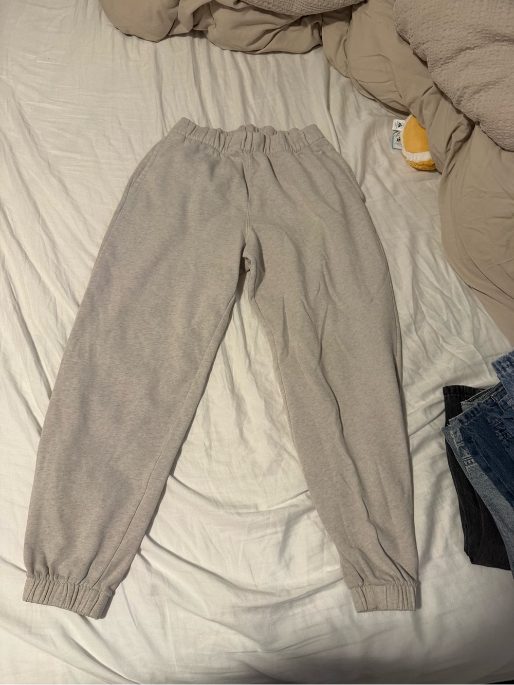 Hollister Light Gray Wide Leg Jogger Pants